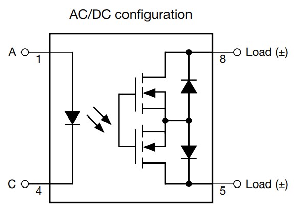 Application Circuit Diagram - Vishay Semiconductors VORA1150 Solid State Relay